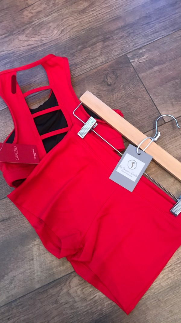 Capezio ladder back top and shorts RED * - Image 4