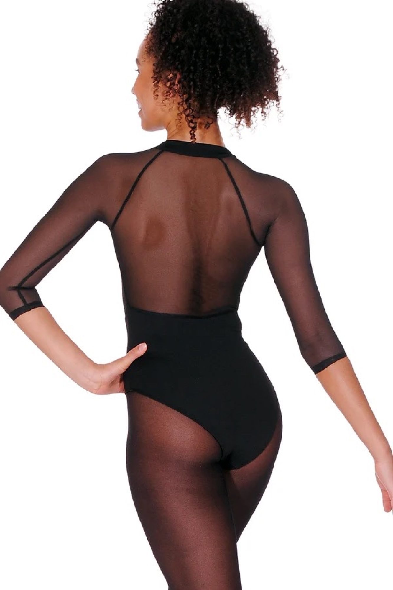 RV zip front long sleeve leotard