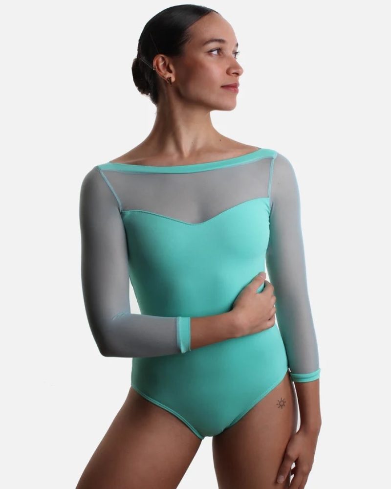 SO Danca long sleeve mesh leotard