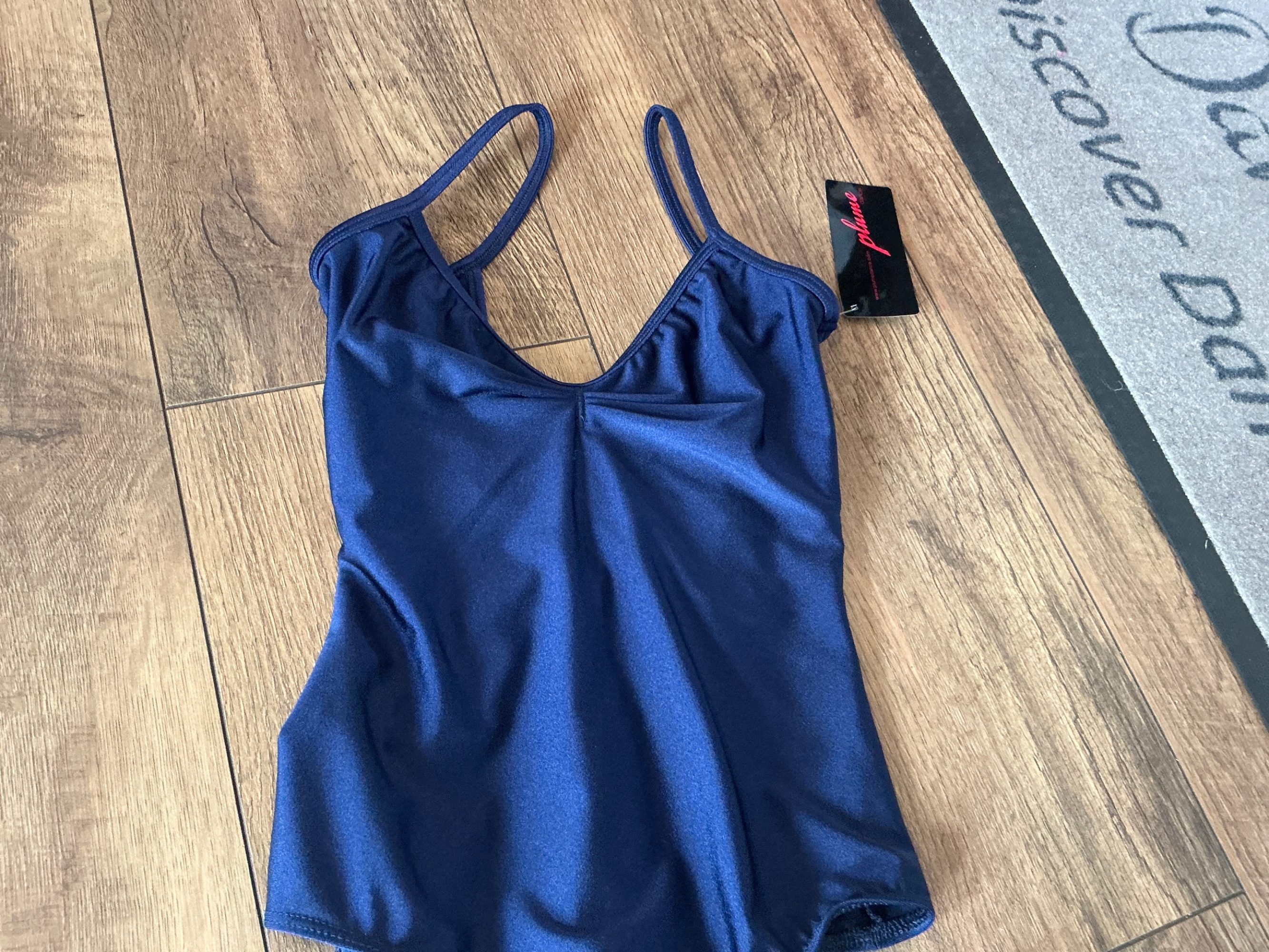 Plume ruched leotard
