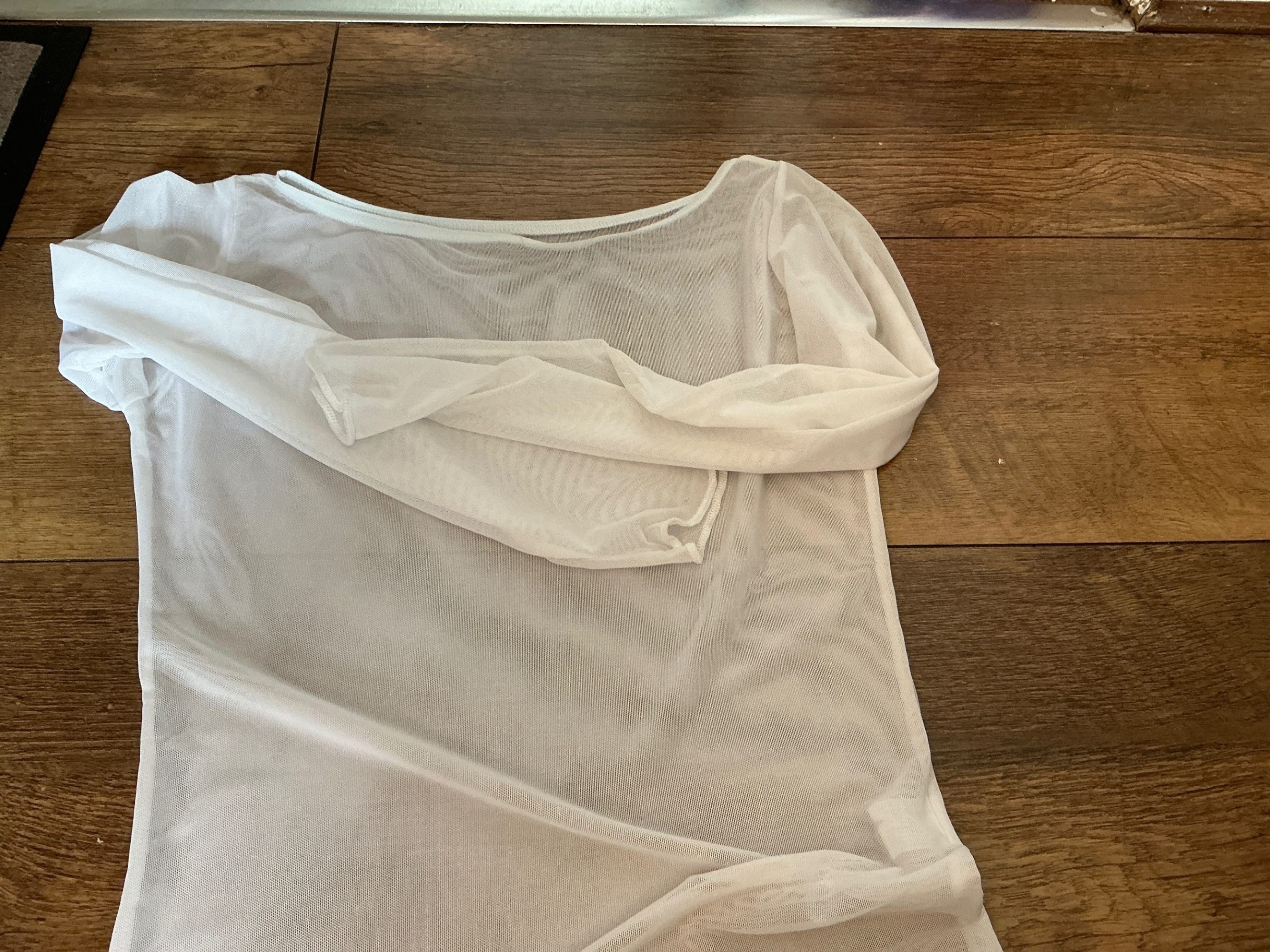 Starlight long sleeve mesh top