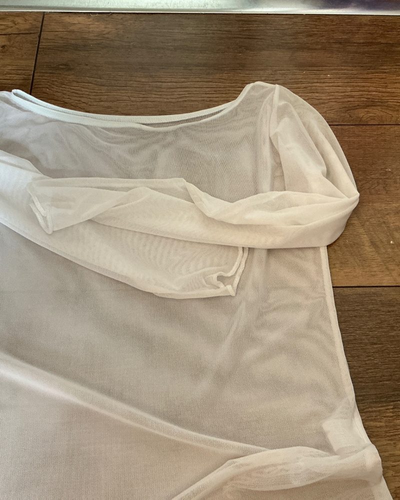 Starlight long sleeve mesh top