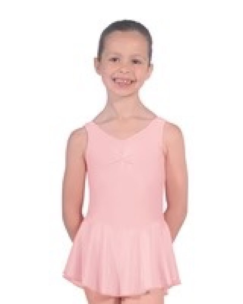 RV pink skirted lycra leotard