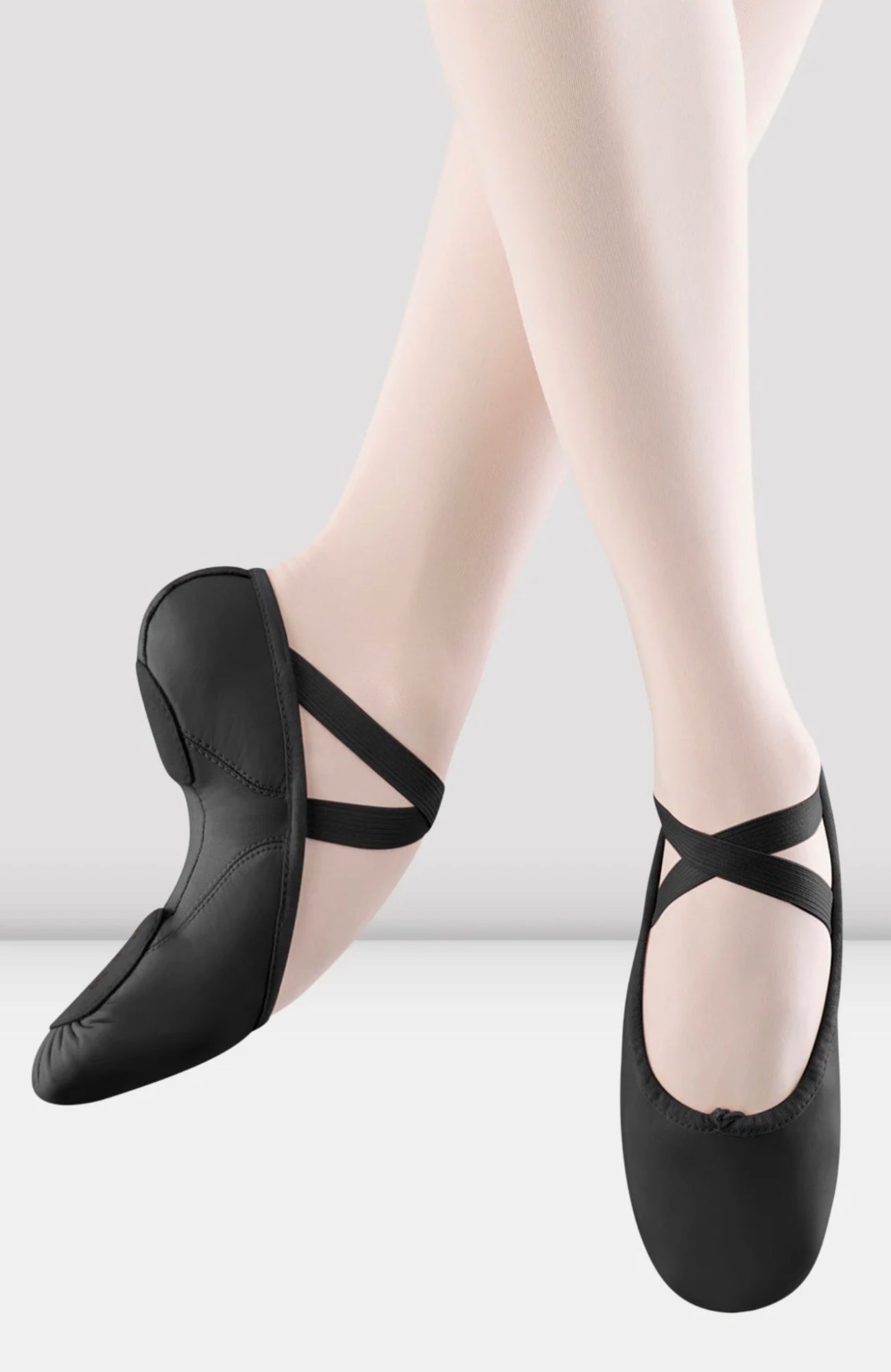 Black leather slipper